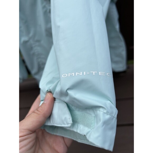 columbia light blue womens omni-tech jacket Windbreaker Hooded - Picture 3 of 9